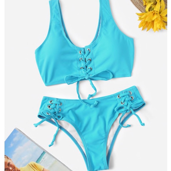 SALE! Lace It Up Bikini - Picture 1 of 5